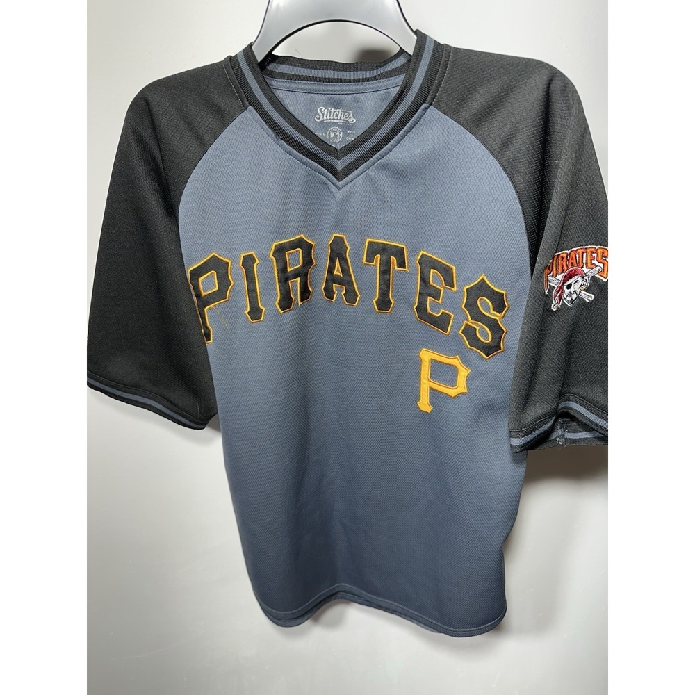 Vintage Stitches Pittsburgh Pirates MLB Jersey Black Gray M Baseball